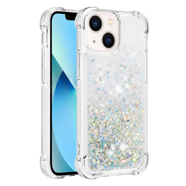 Glitter Bling TPU Case iPhone 15 Plus Silver