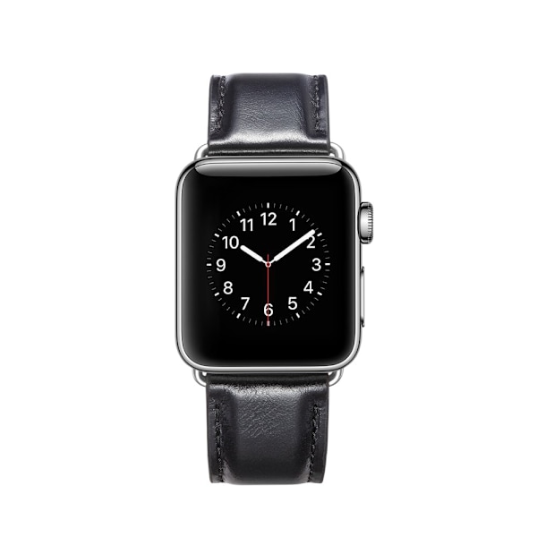 Premium Læderrem Apple Watch Series 10 46mm Sort