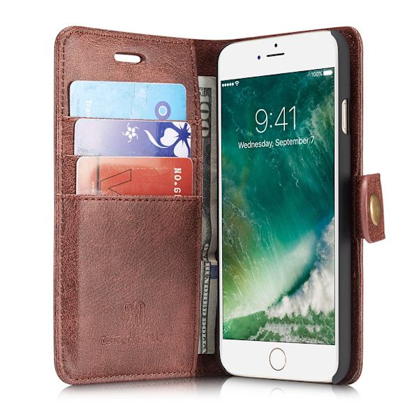 DG.MING 2-in-1 Magnet Wallet iPhone 7/8/SE Red