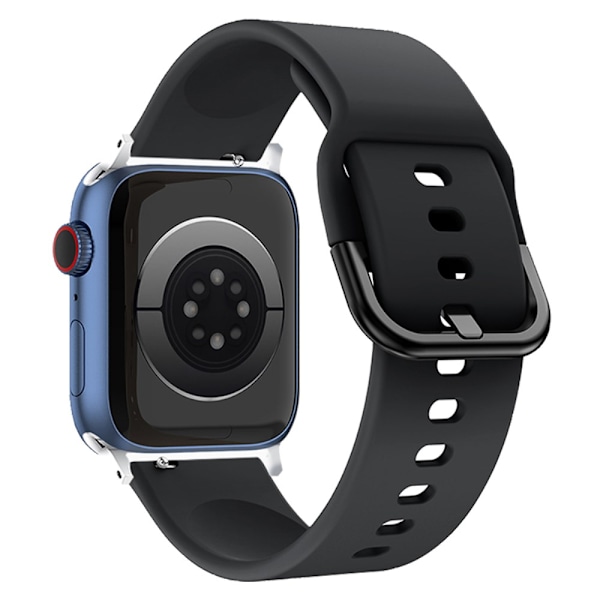 Blødt Silikonarmbånd Apple Watch Series 10 46mm Sort