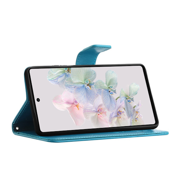 Læderetui Sommerfugle Google Pixel 7a Blå