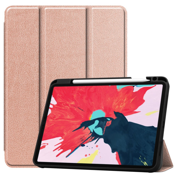 iPad Pro 11 1st Gen (2018) Fodral Tri-Fold Med Pencil-hållare Ro