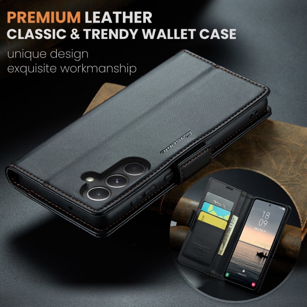 CaseMe Slim Plånboksfodral RFID-skydd Samsung Galaxy S23 FE Svar