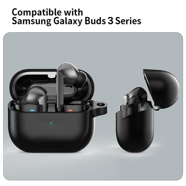 Silikonskal Med Karbinhake Samsung Galaxy Buds 3 Svart