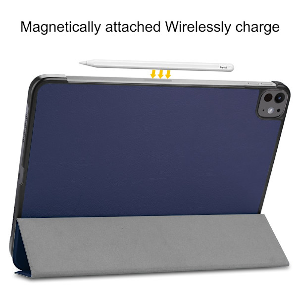 iPad Pro 13 7th Gen (2024) Fodral Tri-fold Mörkblå