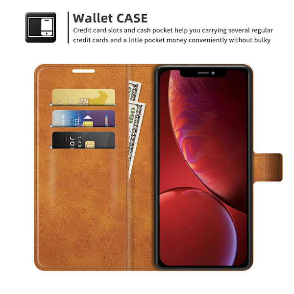 iPhone 13 Læderpung Cognac