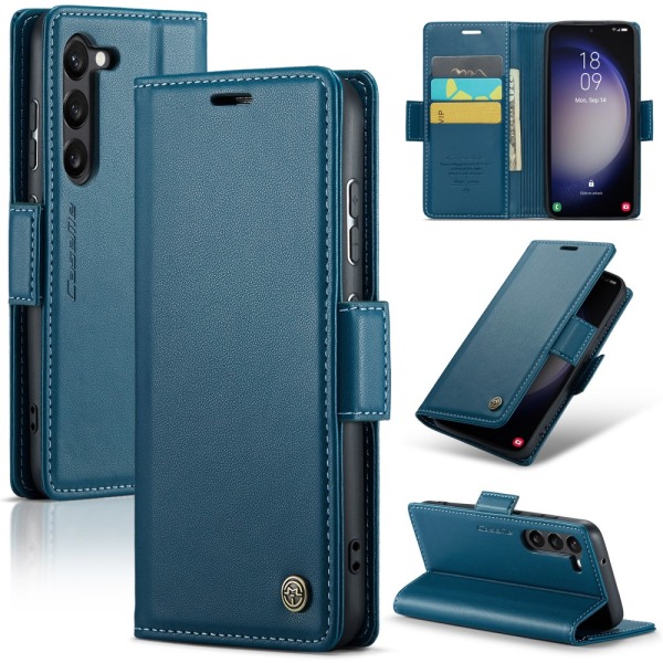 CaseMe Slim Plånboksfodral RFID-skydd Samsung Galaxy S24 Plus Bl