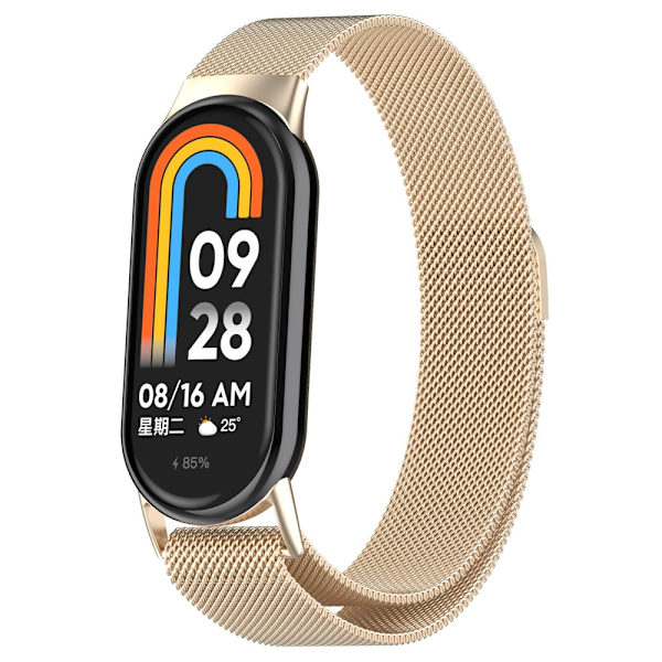 Milanese Loop -ranneke Xiaomi Smart Band 8:lle, samppanjakulta