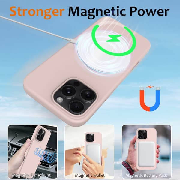MagSafe silikonecover iPhone 16 Pro Max Rosa