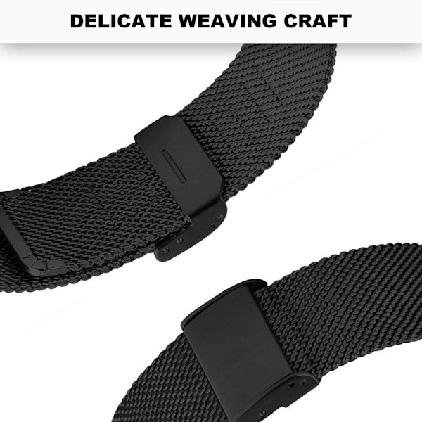 Milanese Mesh Armband Fitbit Charge 5 Musta