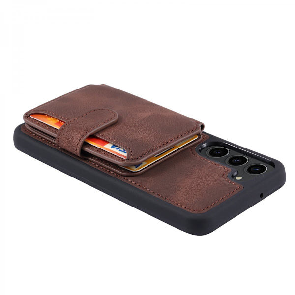 Multi-Slot Skal RFID-skydd Samsung Galaxy S24 Plus Brun