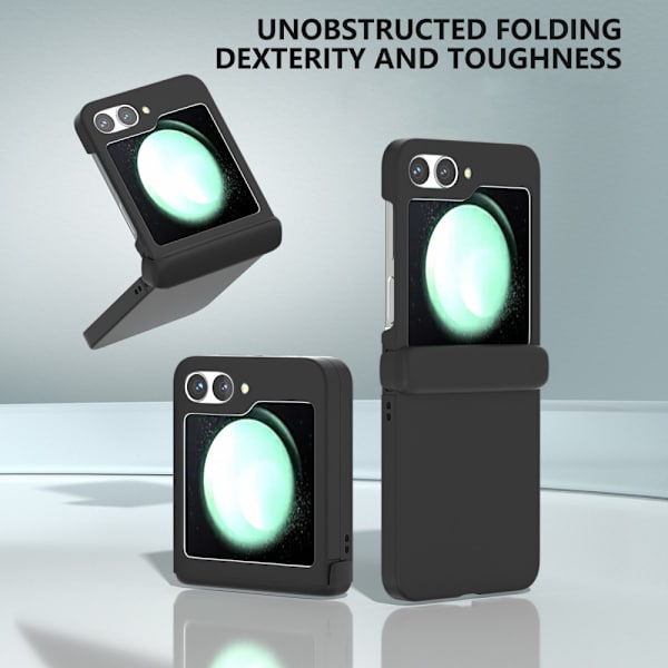 Hårdt cover med gummieret hængselbeskyttelse til Samsung Galaxy Z Flip 6 Sort