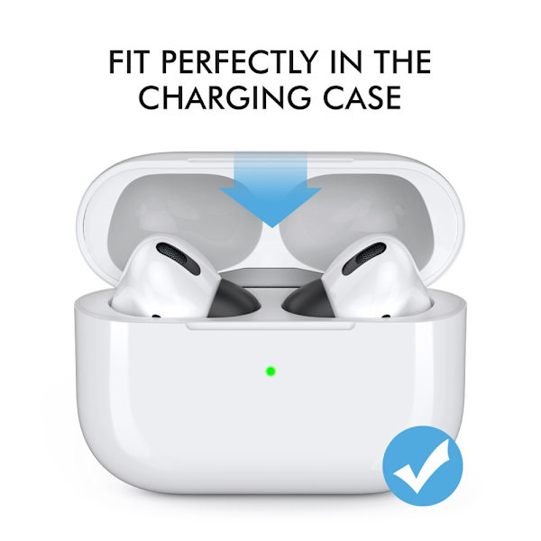 Ahastyle 1 Par AirPods Pro 2 Pluppar i Silikon Svart Large