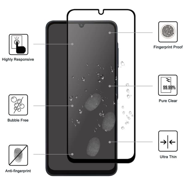 Heltäckande Härdat Glas Skärmskydd Samsung Galaxy A16