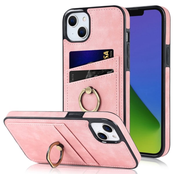 iPhone 14 Plus Card Rum Cover Ring Pink