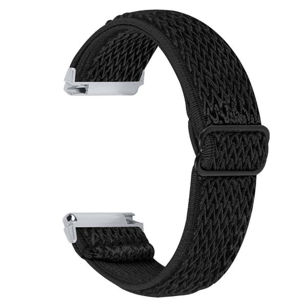 Flettet nylonrem til Fitbit Versa/Versa 2 - Sort
