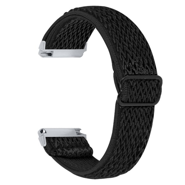 Vävd Nylonarmband Fitbit Versa/Versa 2 Svart