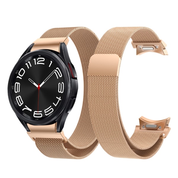 Full Fit Milanese Rannekoru Samsung Galaxy Watch 6 44mm Rose Gold