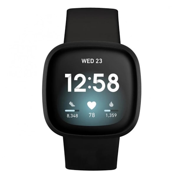 Silikonarmband Fitbit Versa 4/Sense 2 Svart (L)