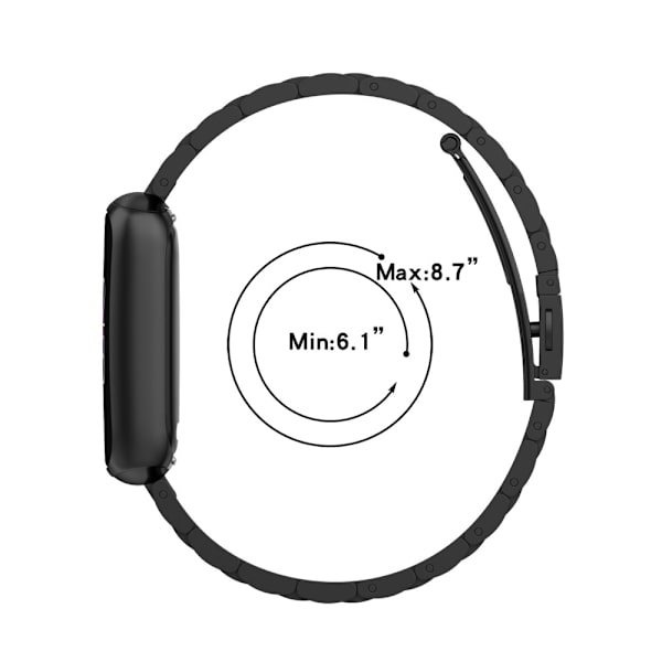 Fitbit Luxe -ruusukullanvärinen metalliranneke