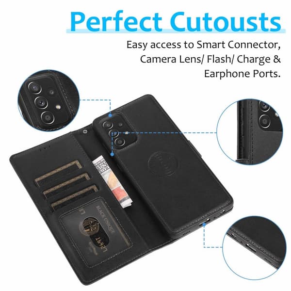 Magnet Plånboksfodral Läder Samsung Galaxy A53 Svart