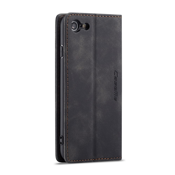 CaseMe Retro Slim Pungetui iPhone 7/8/SE Sort
