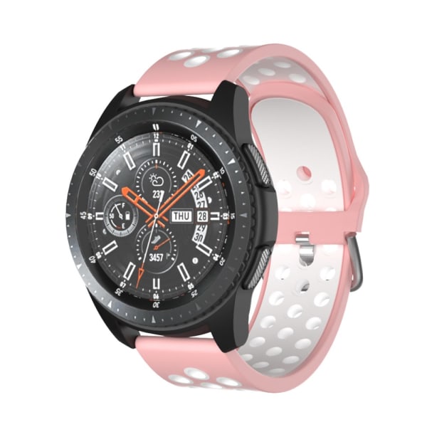 Urheilurannekoru Samsung Galaxy Watch 46mm/Gear S3 Pinkki/Valkoinen