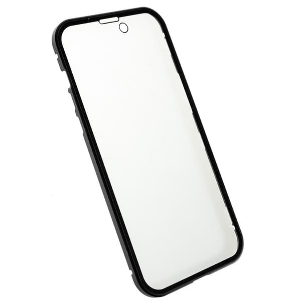 Magnetisk Skal Härdat Glas iPhone 15 Pro Max Svart