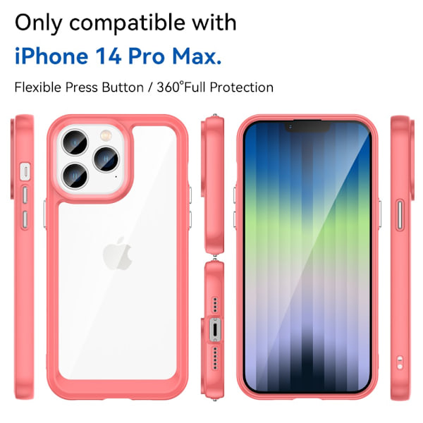 Hybrid Edge Case iPhone 14 Pro Max Röd