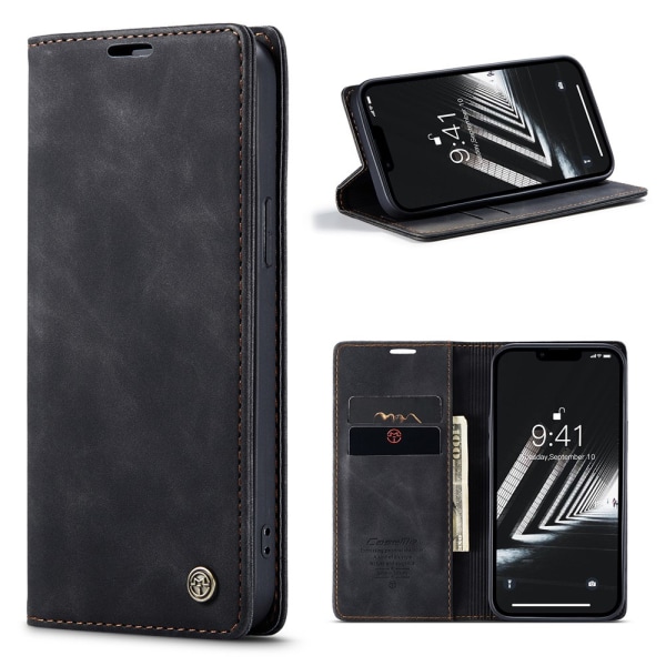 CaseMe Slim Pungetui iPhone 15 Plus Sort