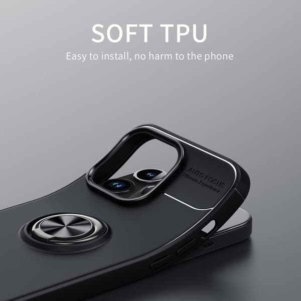 Skal Med Ringhållare iPhone 15 Pro Max Svart
