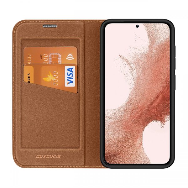 Dux Ducis Skin X2 Fodral Läder Samsung Galaxy S23 Brun