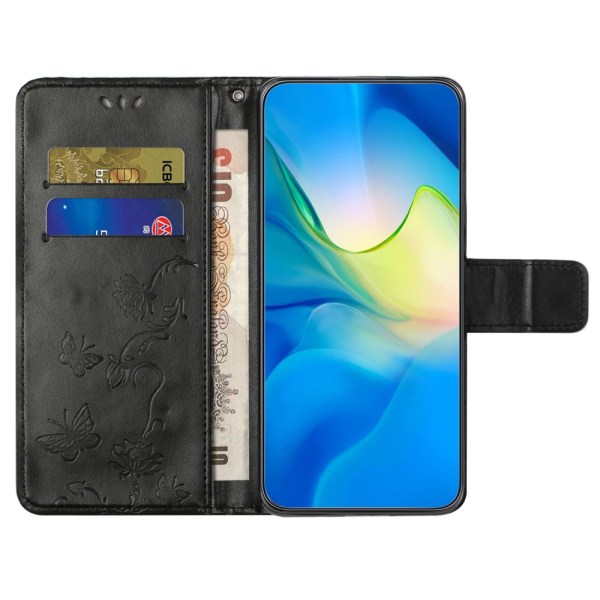 Læderetui Sommerfugle Samsung Galaxy S24 Plus Sort