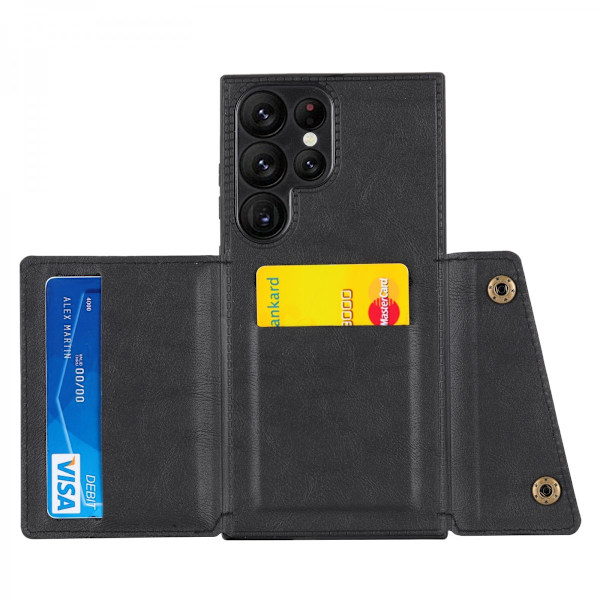 Etui med pung Samsung Galaxy S24 Ultra Sort