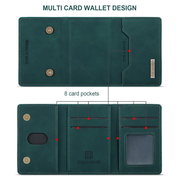 DG.MING 2 i 1 Magnetisk Kortlomme Etui iPhone 16 Pro Grøn