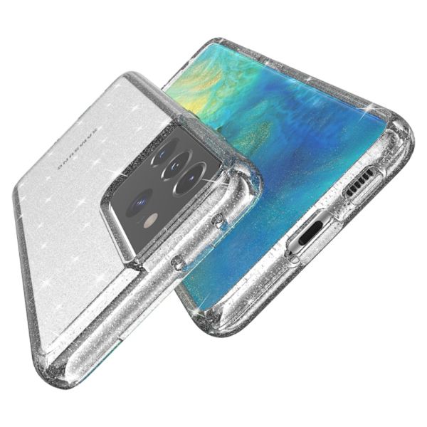 Glitrende Glitter Pulver Design Samsung Galaxy S21 Ultra Clear