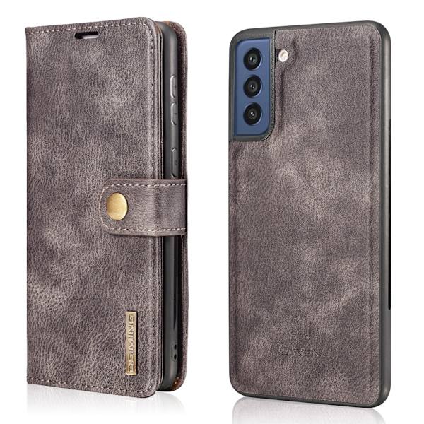 DG.MING 2-in-1 Magnet Wallet Samsung Galaxy S21 FE Brun