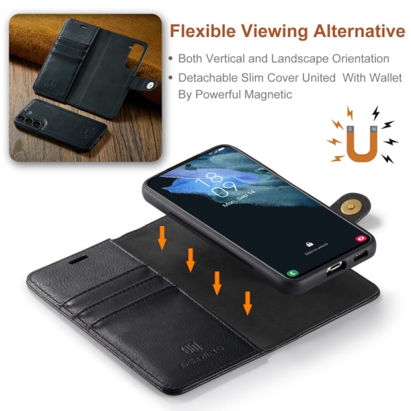 DG.MING 2-i-1 Magnet Pung Samsung Galaxy S24 Sort