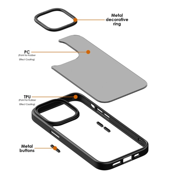 Magneettinen MagSafe-kuori iPhone 15 Pro Max Matt Black