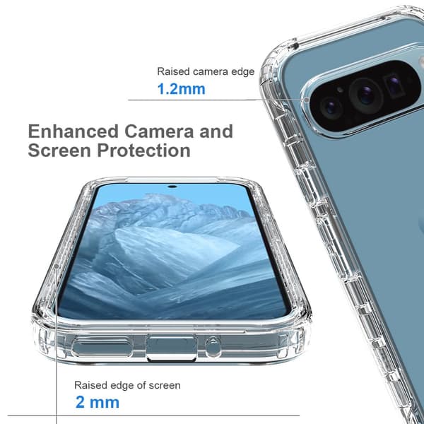 360 Heltäckande Skal Google Pixel 9 Pro Transparent