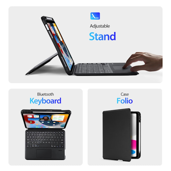 Dux Ducis Bluetooth-tangentbord Fodral Apple iPad 11 11th Gen (2