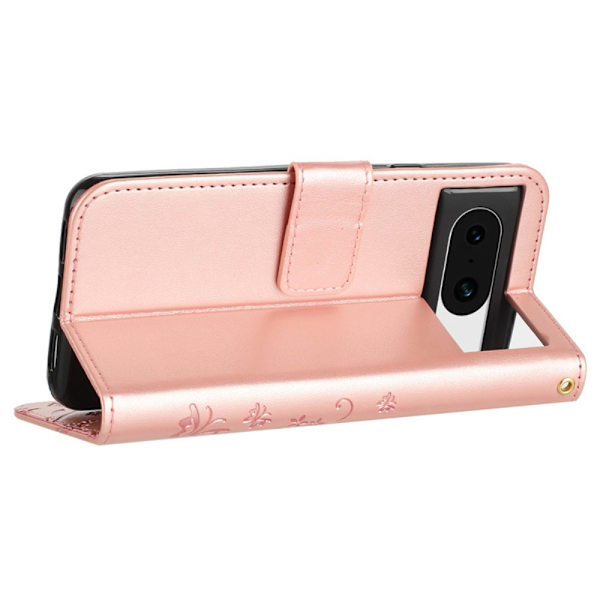 Læderetui Sommerfugle Google Pixel 8 Rosa