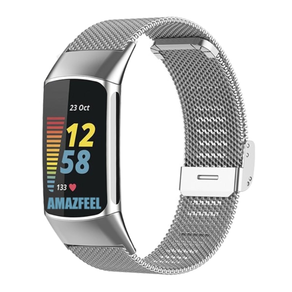 Milanese Mesh Armband Fitbit Charge 6 Silver