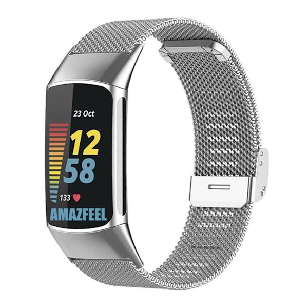Milansk Mesh Armbånd Fitbit Charge 6 Sølv