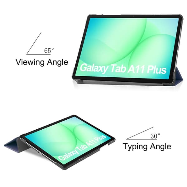 Samsung Galaxy Tab A11 Plus Fodral Tri-fold Blå