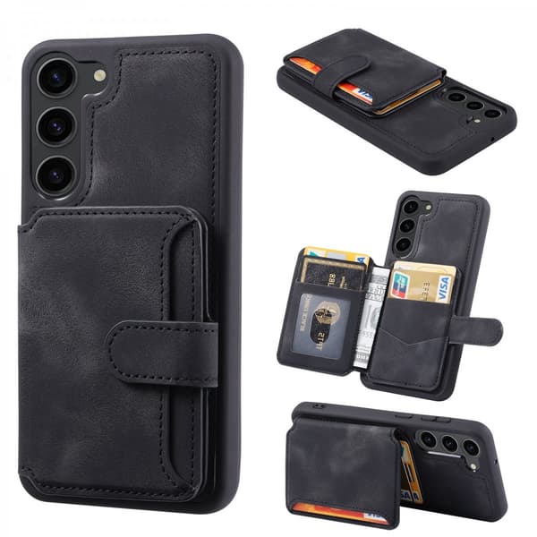 Multi-Slot Skal RFID-beskyttelse Samsung Galaxy S24 Plus Sort