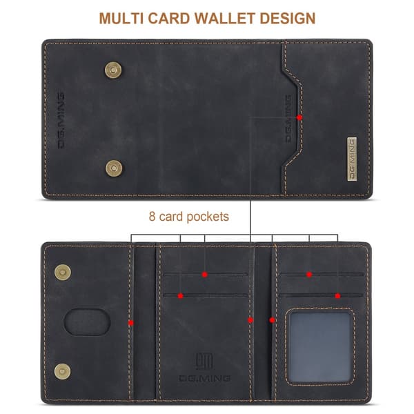 DG.MING 2-i-1 Magnetiskt Skal Med Kortfack iPhone 16 Pro Max Sva
