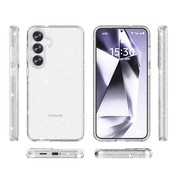 Samsung Galaxy S25 Skal Glitter Transparent