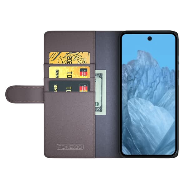 Ægte Læderetui Google Pixel 9 Brun