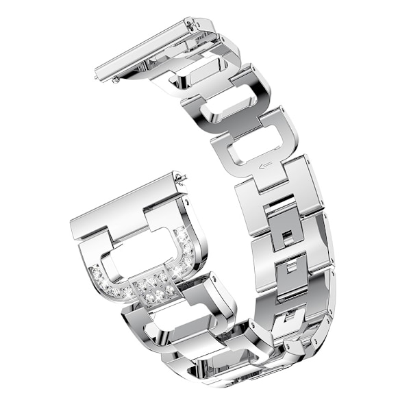 Rhinestone Metal Rem til Samsung Galaxy Watch 7 44mm Sølv